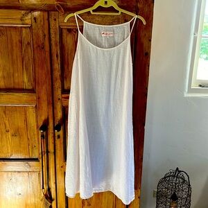 Manuelle Guibal Paris light pink linen dress with pockets. Size 1